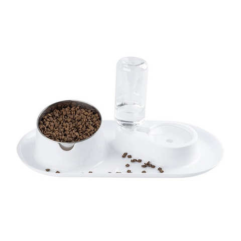 Milky Pet Bowl with Waterer
