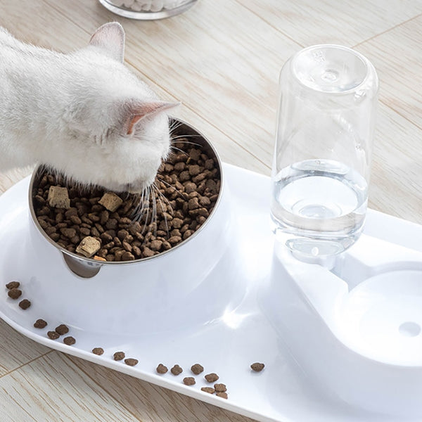 Milky Pet Bowl with Waterer